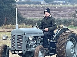 Man Ploughing at Hillsborough Ploughing Society Match 2024