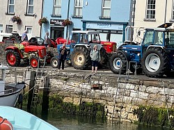 Vintage Tractors at Harbour in Carnlough Vintage Society Annual Vintage and Heritage Day 2023