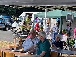 Stalls and Eating Area at Loanends Presbyterian Church Summer Fete 2023