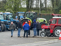 Tractors Gathering for Clough Rangers Supporters Club Road Run 2023