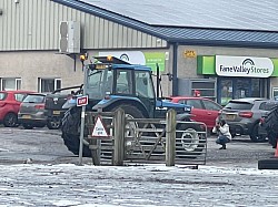 Farmer Tractor Gathering at Woodside Road Cattle Market for Lisnamurrican Young Farmers Road Run 2023